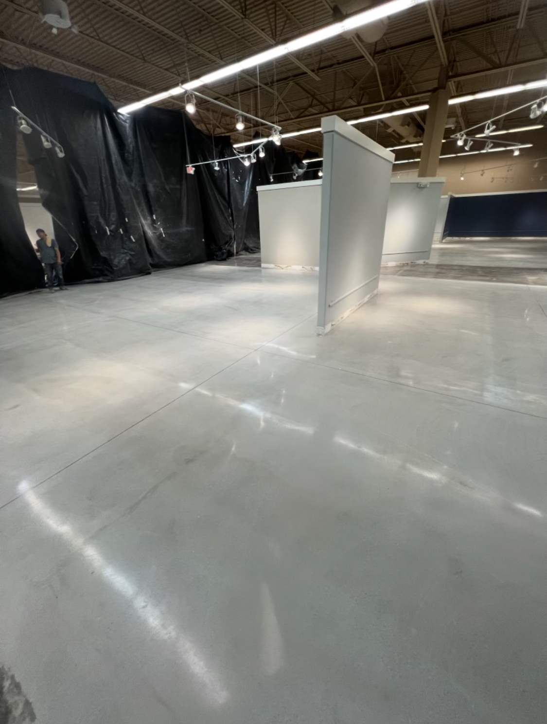 Epoxy & Concrete flooring — Wide retail sales floor ground, polished and sealed to a soft satin gloss — Gainesville, Buford & Flowery Branch GA