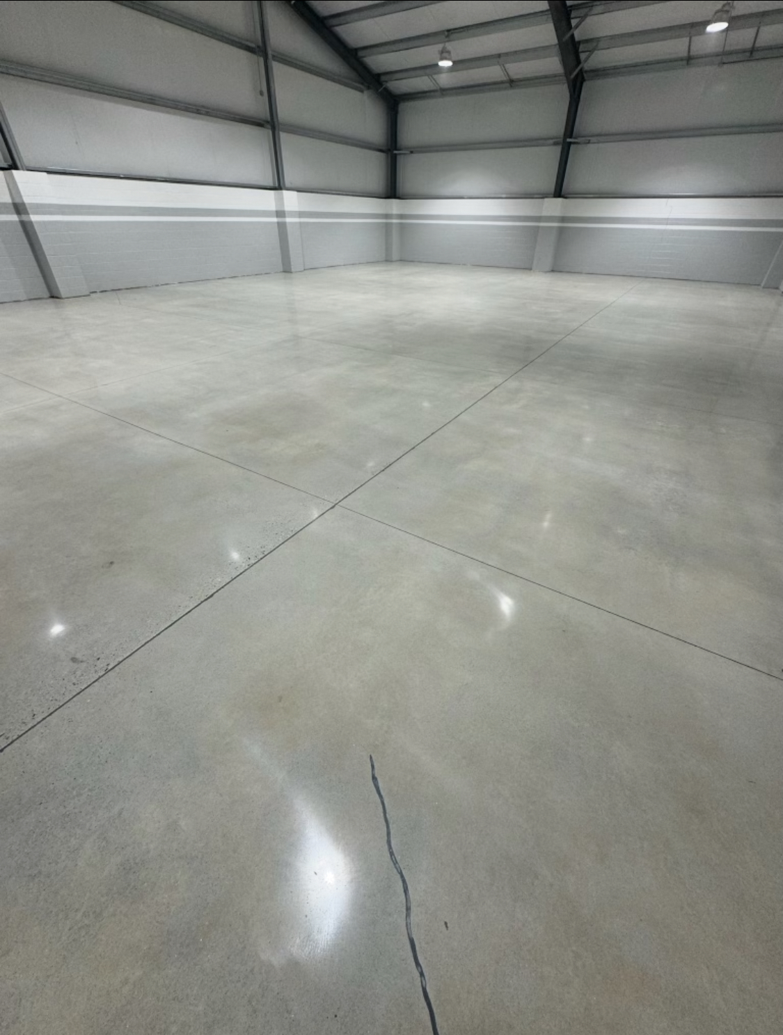 Epoxy & Concrete flooring — Warehouse bay slab densified, polished and sealed for heavy traffic — Gainesville, Buford & Flowery Branch GA